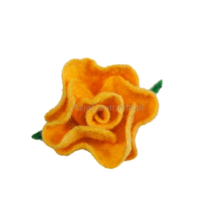 Damska broszka filcowa kwiat Żółty
