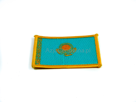 Naszywka z flagą Kazahstanu Republika Kazachskiej, maps of Kazakhstan Kazakh Republic AzjaCentralna.pl- 