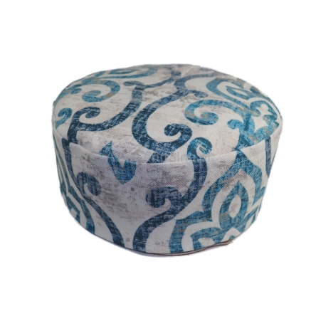 Krymka czapka męska biała turkus oriental vintage