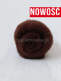 Wełna błam zgrzebna merino do filcowania KAKAOWY