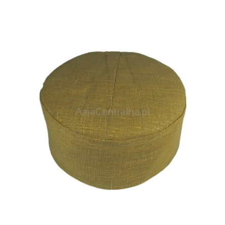 Męska czapka krymka klasyczna lniana Złota