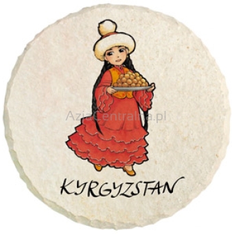 Magnes Kyrgyzstan Kirgiska w tradycyjnym stroju