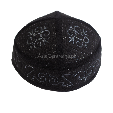 Męska czapka krymka tubeteika kaszmirowa Czarny (58,59,60cm)
