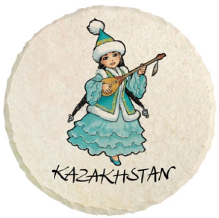 Magnes Kazakhstan Kazaszka w tradycyjnym stroju