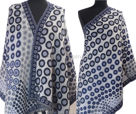 Damski męski wełniany szal dwustronny