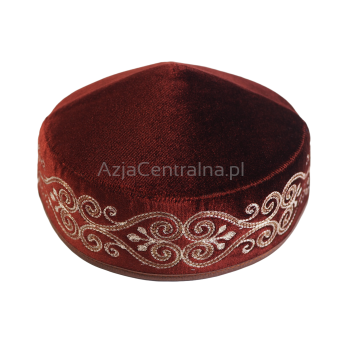 Męska czapka krymka haftowana Ceglana (58,59,60cm)