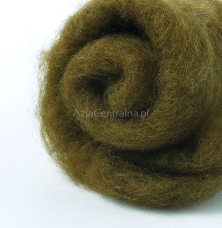Wełna zgrzebna do filcowania w błamie ZGNIŁA ZIELEŃ #509