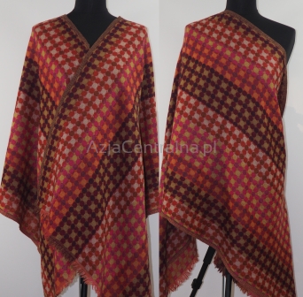 Damski wełniany szal merynosów pikselki