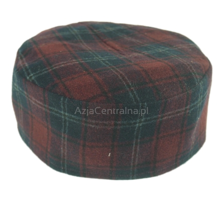 Krymka czapka męska klasyczna w kratę