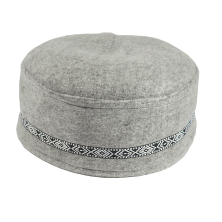Męska czapka krymka wełniana jasno szara