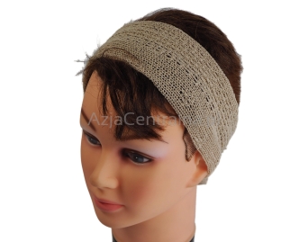 Damska opaska na włosy beżowa BOHO