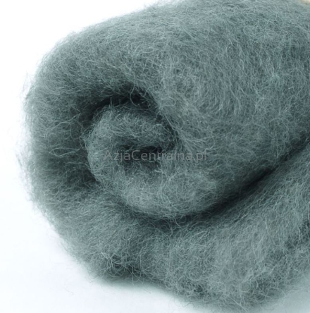 Wełna zgrzebna do filcowania SZARY GRAFIT #111