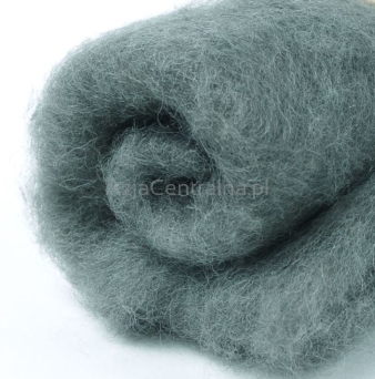 Wełna zgrzebna do filcowania SZARY GRAFIT #111