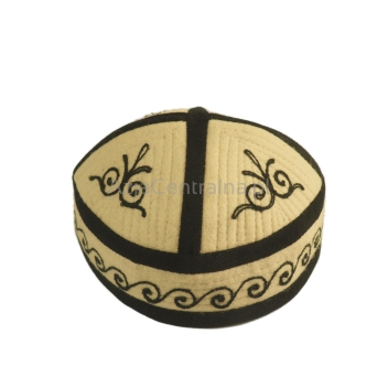 Męska czapka męska filcowana krymka tubeteika wełna merino (57,58,59cm)