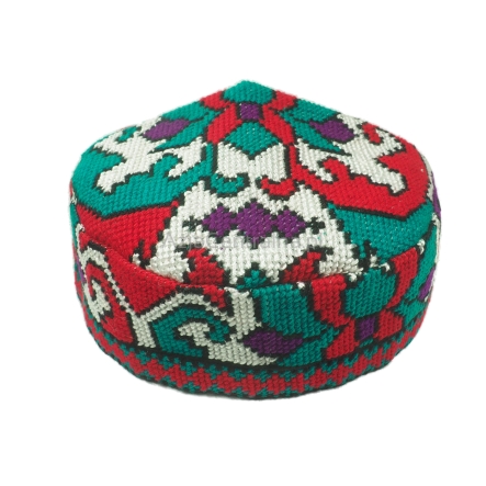 Męska damska czapka krymka z haftem krzyżykowym (58cm)