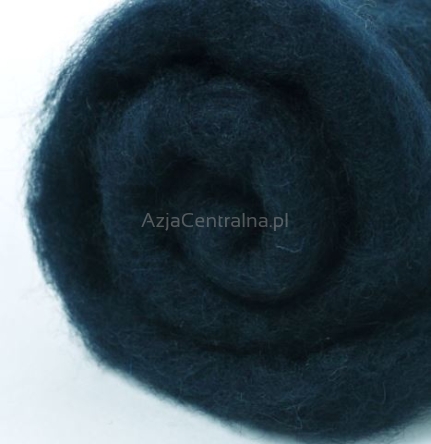 Wełna zgrzebna merynos do filcowania GRANATOWY #601