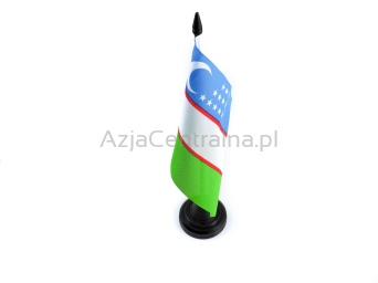 Flaga na biurko Uzbekistanu z podstawką