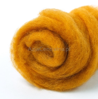 Wełna zgrzebna merynosów w błamie MUSZTAROWY #210