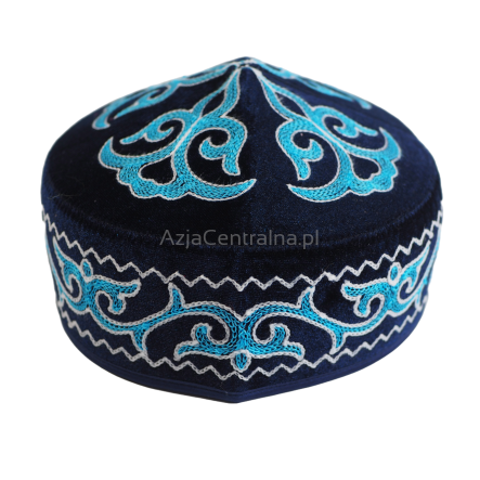 Męska czapka krymka granatowa haftowana (59cm)