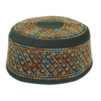 Krymka czapka męska damska czarna boho etno etniczne (53,54cm)