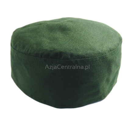 Krymka męska czapka lniana zielona