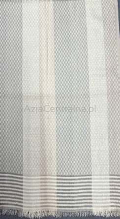 Damski męski wełniany szal merynos Jasny szary