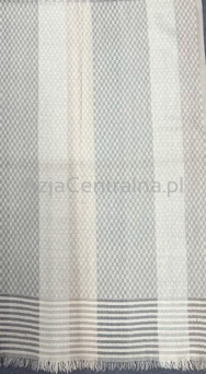 Damski męski wełniany szal merynos Jasny szary