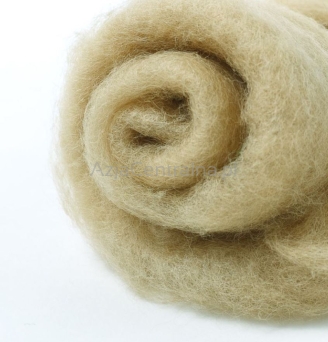 Wełna zgrzebna merynosów w błamie CIEMNY BEŻ #511