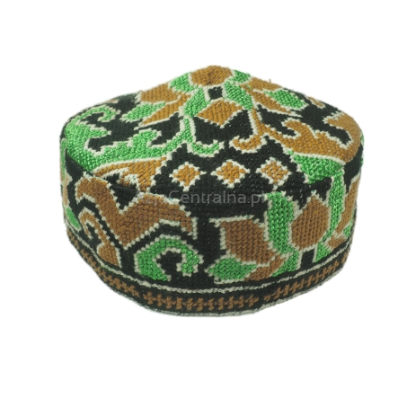 Męska damska uzbecka krymka z haftem krzyżykowym (58cm)