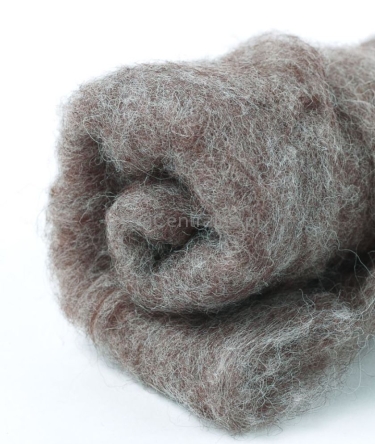 Wełna zgrzebna do filcowana MELANŻ BRĄZOWY #1116