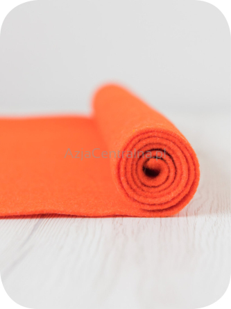 Filc wełniany merino 2mm POMARAŃCZOWY
