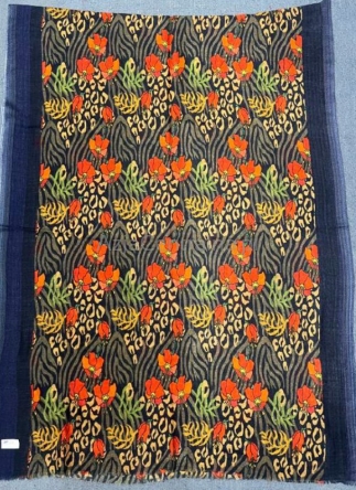 Damski szal wełniany kolorowy merino print