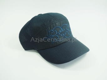 Letnia męska czapka filcowa bejsbolówka z daszkiem Granatowa