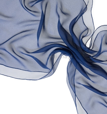 Szal jedwabny szyfon CHABROWY 180x55cm 100% jedwab