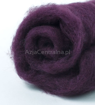 Wełna zgrzebna do filcowania w błamie FIOLET #426