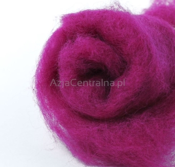 Wełna zgrzebna do filcowania FUKSJA #409