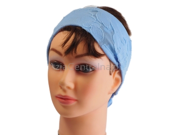 Damska gipiurowa opaska do włosów BŁĘKITNA