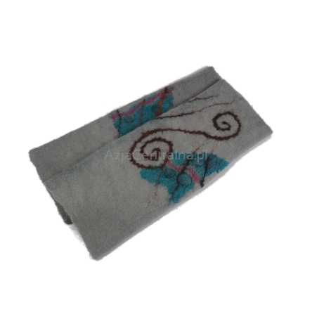 Damskie wełniane mitenki filcowe merino