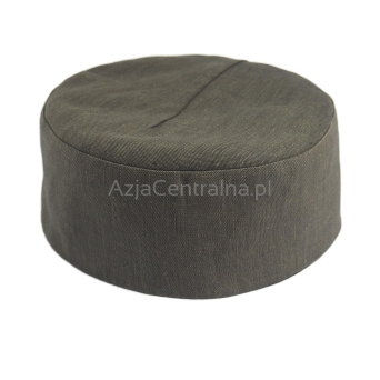 Krymka męska czapka lniana khaki