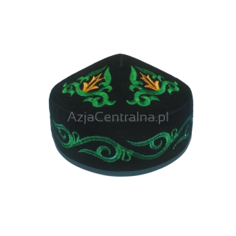 Męska czapka krymka granatowa haftowana (58cm)