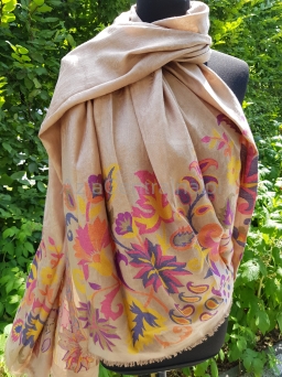 Damski szal etniczny Praisley beżowy