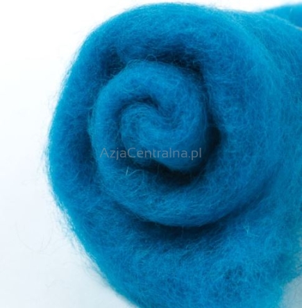 Wełna zgrzebna merynos do filcowania KOBALT #612