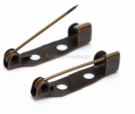 Baza do broszek 20x5 mm, antyczny brąz.