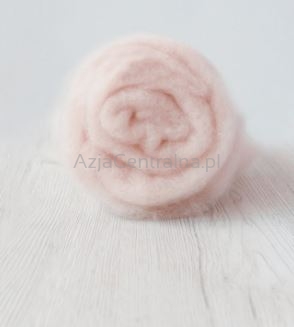 Wełna błam zgrzebna merino do filcowania JASNY RÓŻ