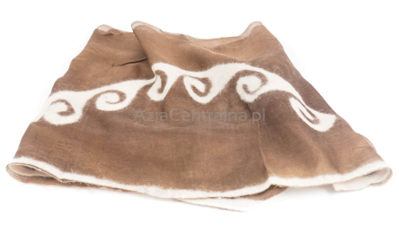 Szal jedwabny nunofilc beżowy brąż