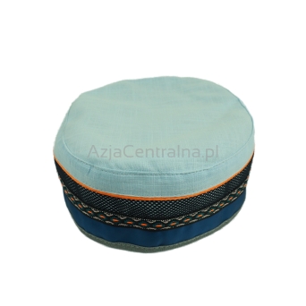 Letnia czapka męska krymka lniana ETNO BOHO (56-61cm)