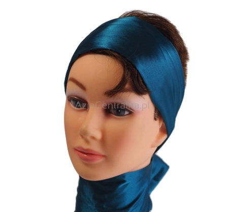 Damska satynowa opaska do włosów Morska