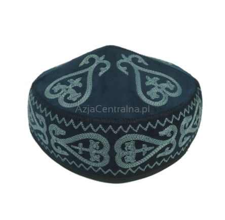Męska czapka krymka granatowa haftowana (55,58cm)