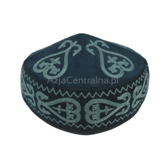 Męska czapka krymka granatowa haftowana (55,58cm)