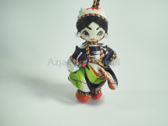 Mini lalka uzbecka dziewczynka w stroju tradycyjnym